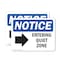 Signmission Entering Quiet Zone (Right Arrow) Sign With Symbol, 7 in W x Rectangle, Vinyl Decal OS-2PACK-NS-D-57-L-12094 - alternate 1